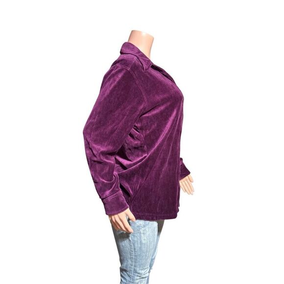 Pulp long sleeve button down velour chest pocket shirt M - Picture 3 of 6